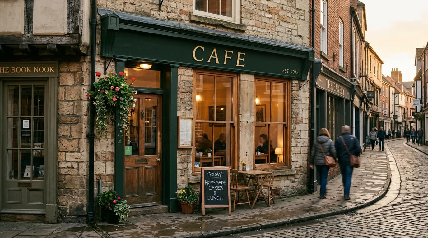 An independent cafe on a Lincoln high street, LWR Group provides commercial property maintenance around your trading hours